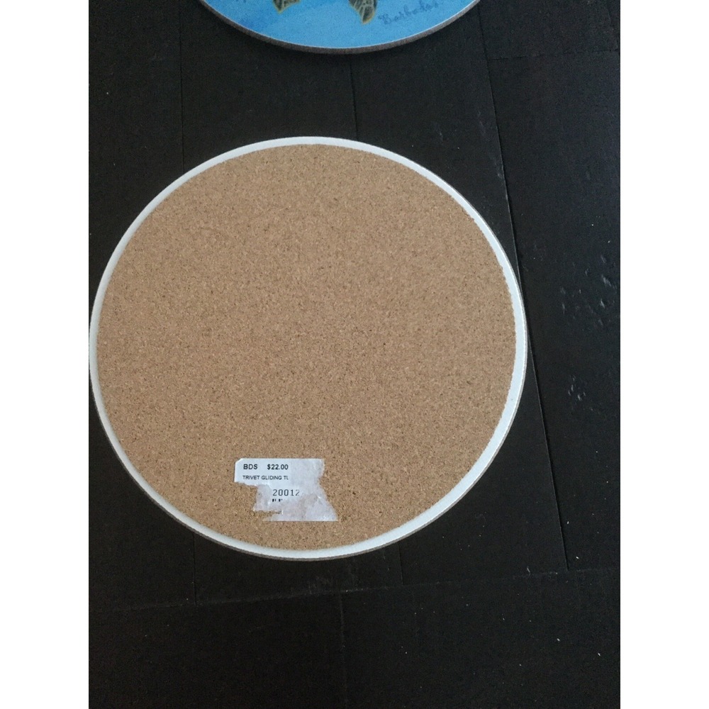 NEW Barbados Sea Turtle Cork Backed Trivet (A13) - Picture 3 of 3